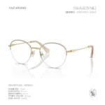 กรอบแว่นตา SWAROVSKI รุ่น SK1004 ทรง Phantos กรอบบางประดับคริสตัล ของแท้ รับประกัน 2 ปี - Image 4
