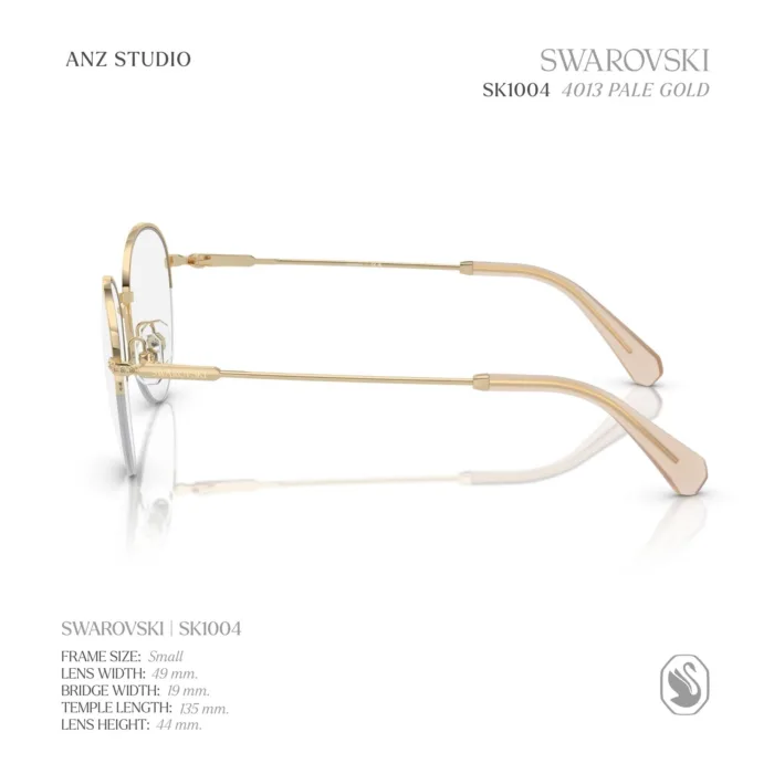 กรอบแว่นตา SWAROVSKI รุ่น SK1004 ทรง Phantos กรอบบางประดับคริสตัล ของแท้ รับประกัน 2 ปี - Image 5