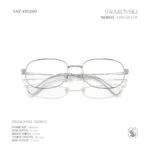 กรอบแว่นตา SWAROVSKI รุ่น SK1005 ทรง Rectangle ประดับคริสตัลบนสะพานแว่น ของแท้ รับประกัน 2 ปี - Image 6