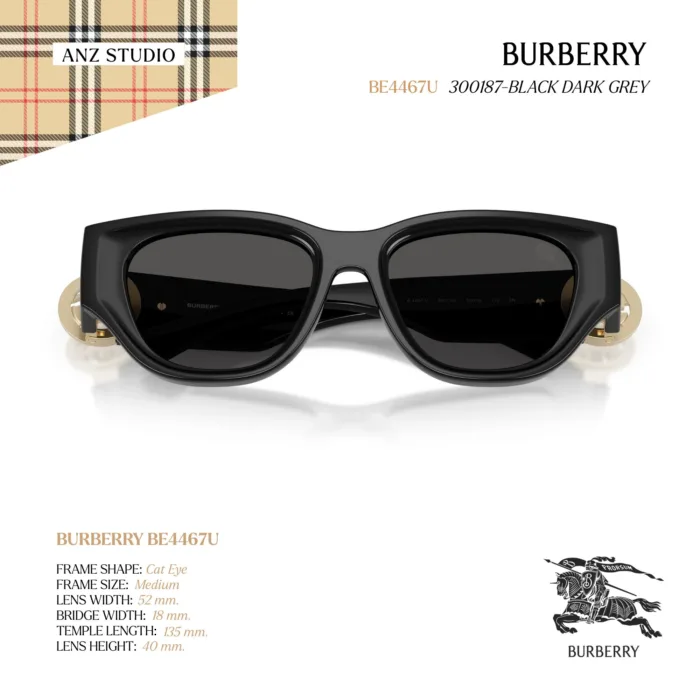 แว่นกันแดด BURBERRY รุ่น BE4467U ทรง Cat Eye ของแท้ รับประกัน 2 ปี - Image 6