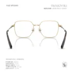 กรอบแว่นตา SWAROVSKI รุ่น SK1020D ทรง Irregular ประดับคริสตัล Octagon ของแท้ รับประกัน 2 ปี - Image 6