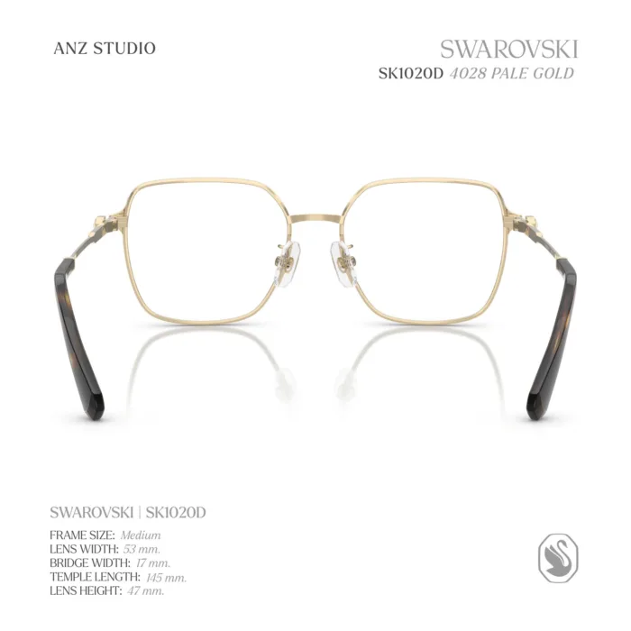 กรอบแว่นตา SWAROVSKI รุ่น SK1020D ทรง Irregular ประดับคริสตัล Octagon ของแท้ รับประกัน 2 ปี - Image 6