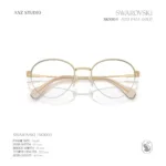 กรอบแว่นตา SWAROVSKI รุ่น SK1004 ทรง Phantos กรอบบางประดับคริสตัล ของแท้ รับประกัน 2 ปี - Image 7