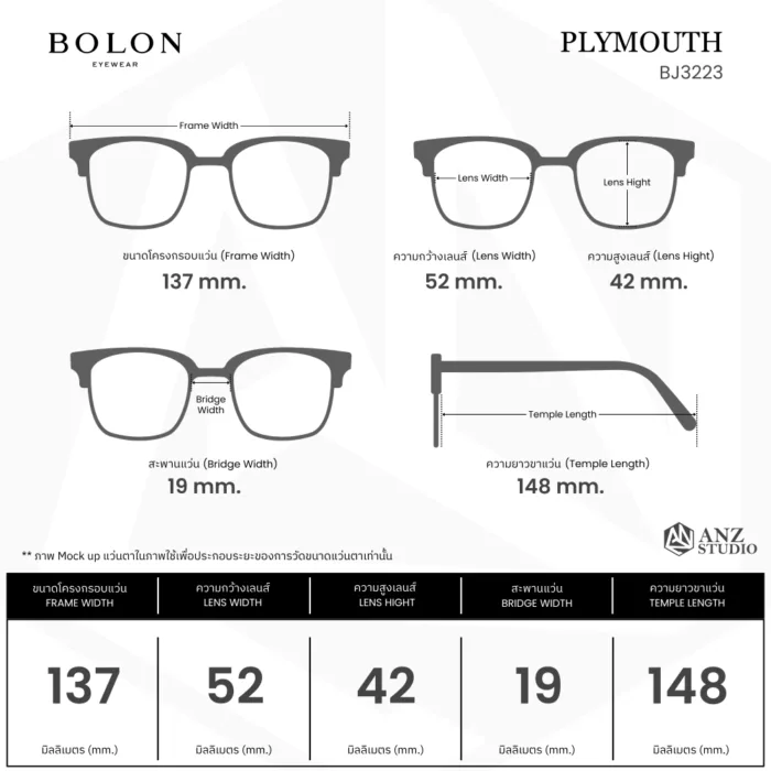 แว่นตา BOLON PLYMOUTH BJ3223 – ทรง Square คมชัดอีกระดับของความโมเดิร์น - Image 8