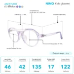 แว่นกรองแสงสำหรับเด็ก รุ่น NIMO น้ำหนักเบา แข็งแรง ปลอดภัย - Image 2