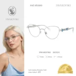 กรอบแว่นตา SWAROVSKI รุ่น SK1024 ทรง Cat Eye เฟรมโลหะประดับคริสตัล ของแท้ รับประกัน 2 ปี