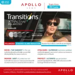 ANZ STUDIO เลนส์เปลี่ยนสี Transitions XTRActive POLARIZED (RX Lens) เลนส์ออโต้ จากแบรนด์ Apollo - Image 2