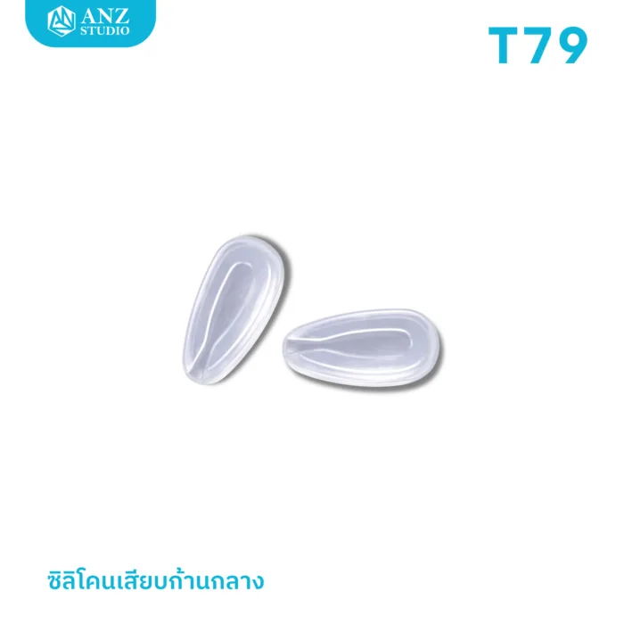 ANZ STUDIO l แป้นจมูกซิลิโคนแบบเสียบก้านกลางสีใส - Image 6