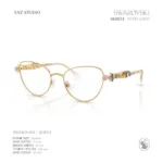กรอบแว่นตา SWAROVSKI รุ่น SK1024 ทรง Cat Eye เฟรมโลหะประดับคริสตัล ของแท้ รับประกัน 2 ปี - Image 2