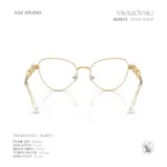 กรอบแว่นตา SWAROVSKI รุ่น SK1024 ทรง Cat Eye เฟรมโลหะประดับคริสตัล ของแท้ รับประกัน 2 ปี - Image 5