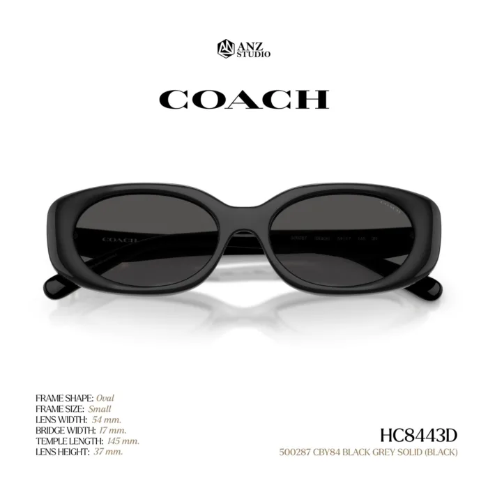 แว่นกันแดด COACH รุ่น HC8443D ทรง Oval ดีไซน์ Pillow Tabby รับประกัน 2 ปี - Image 8