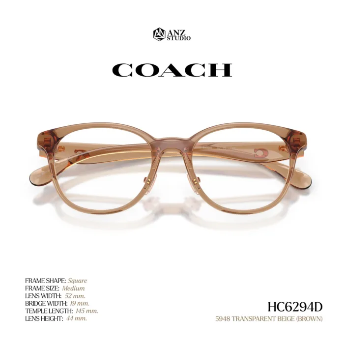 กรอบแว่นตา COACH รุ่น HC6294D ทรง Square ดีไซน์ Pillow Tabby รับประกัน 2 ปี - Image 9