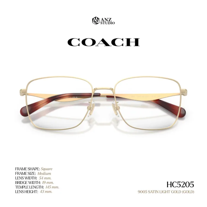กรอบแว่นตา COACH รุ่น HC5205 ทรง Square โลหะดีไซน์เรียบหรู รับประกัน 2 ปี - Image 10