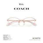 กรอบแว่นตา COACH รุ่น HC5207TD ทรง Oval กึ่งไร้ขอบ Titanium ดีไซน์บางเบา รับประกัน 2 ปี - Image 10