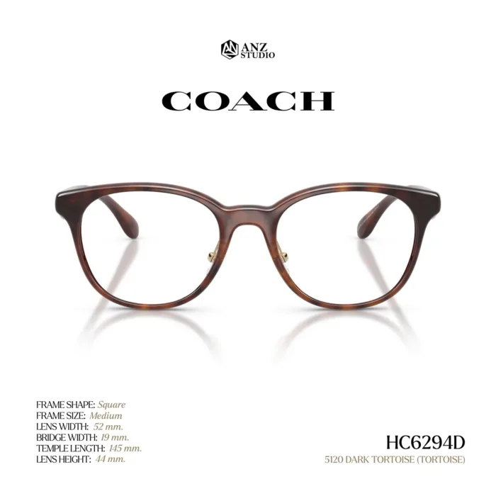 กรอบแว่นตา COACH รุ่น HC6294D ทรง Square ดีไซน์ Pillow Tabby รับประกัน 2 ปี - Image 2