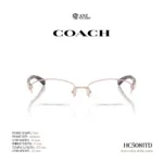 กรอบแว่นตา COACH รุ่น HC5081TD ทรง Oval กึ่งไร้ขอบ ดีไซน์บางเบา รับประกัน 2 ปี - Image 3