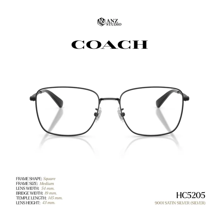 กรอบแว่นตา COACH รุ่น HC5205 ทรง Square โลหะดีไซน์เรียบหรู รับประกัน 2 ปี - Image 3