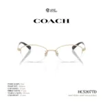 กรอบแว่นตา COACH รุ่น HC5207TD ทรง Oval กึ่งไร้ขอบ Titanium ดีไซน์บางเบา รับประกัน 2 ปี - Image 3