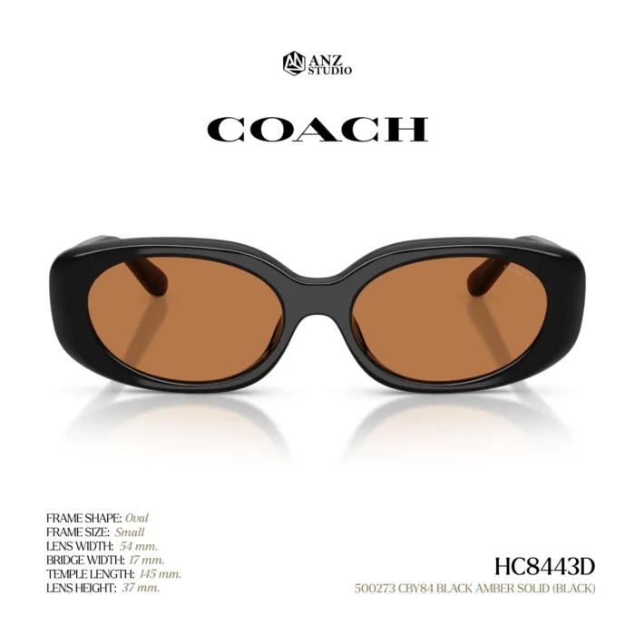 แว่นกันแดด COACH รุ่น HC8443D ทรง Oval ดีไซน์ Pillow Tabby รับประกัน 2 ปี - Image 2