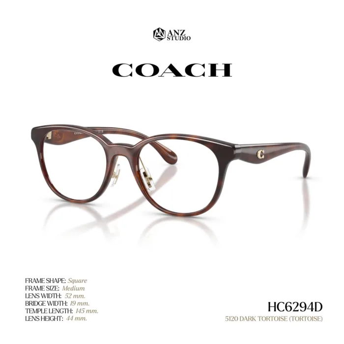 กรอบแว่นตา COACH รุ่น HC6294D ทรง Square ดีไซน์ Pillow Tabby รับประกัน 2 ปี - Image 3