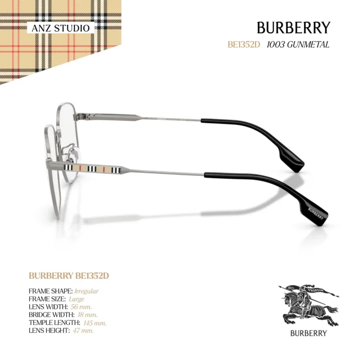 กรอบแว่นตา BURBERRY รุ่น BE1352D ทรง Irregular ของแท้ รับประกัน 2 ปี - Image 4