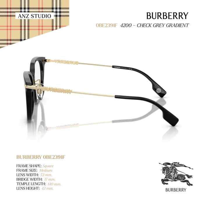 กรอบแว่นตา BURBERRY รุ่น BE2391F ทรง Square ของแท้ รับประกัน 2 ปี - Image 4