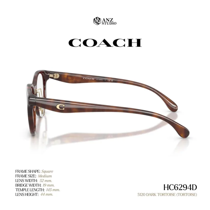 กรอบแว่นตา COACH รุ่น HC6294D ทรง Square ดีไซน์ Pillow Tabby รับประกัน 2 ปี - Image 4