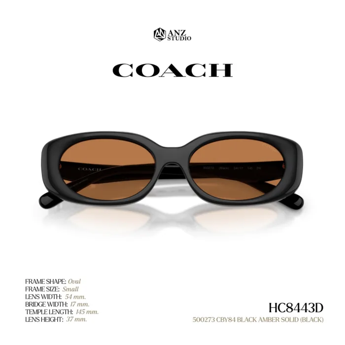 แว่นกันแดด COACH รุ่น HC8443D ทรง Oval ดีไซน์ Pillow Tabby รับประกัน 2 ปี - Image 4