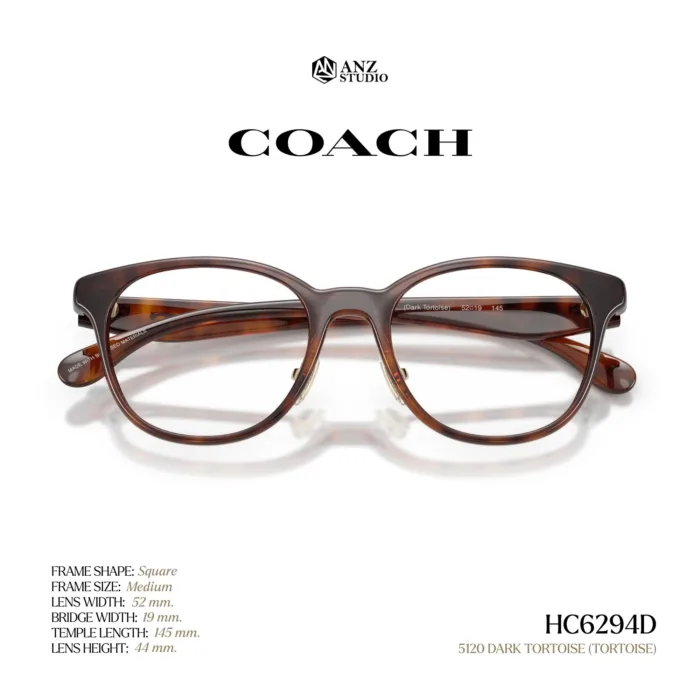 กรอบแว่นตา COACH รุ่น HC6294D ทรง Square ดีไซน์ Pillow Tabby รับประกัน 2 ปี - Image 5