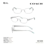 กรอบแว่นตา COACH รุ่น HC5201 ทรง Rectangle โลหะ ดีไซน์เรียบหรู รับประกัน 2 ปี - Image 10
