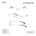 กรอบแว่นตา COACH รุ่น HC5207TD ทรง Oval กึ่งไร้ขอบ Titanium ดีไซน์บางเบา รับประกัน 2 ปี - Image 6