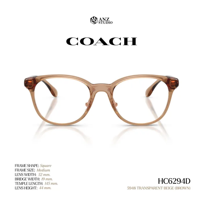 กรอบแว่นตา COACH รุ่น HC6294D ทรง Square ดีไซน์ Pillow Tabby รับประกัน 2 ปี - Image 6