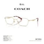 กรอบแว่นตา COACH รุ่น HC5204 ทรง Rectangle Metal ดีไซน์ Pillow Tabby รับประกัน 2 ปี - Image 6