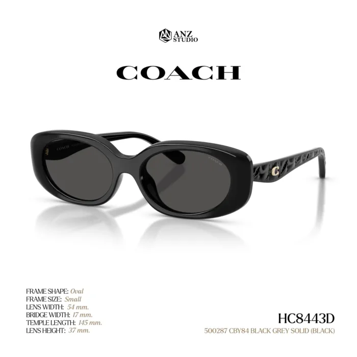 แว่นกันแดด COACH รุ่น HC8443D ทรง Oval ดีไซน์ Pillow Tabby รับประกัน 2 ปี - Image 7
