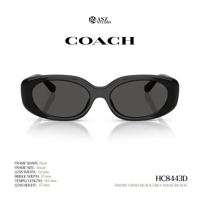 แว่นกันแดด COACH รุ่น HC8443D ทรง Oval ดีไซน์ Pillow Tabby รับประกัน 2 ปี - Image 6