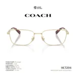 กรอบแว่นตา COACH รุ่น HC5204 ทรง Rectangle Metal ดีไซน์ Pillow Tabby รับประกัน 2 ปี - Image 7