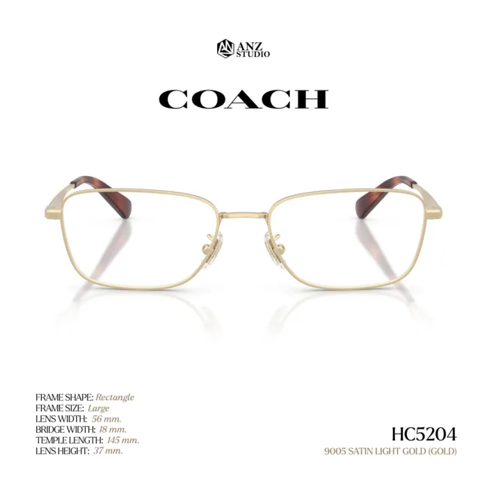 กรอบแว่นตา COACH รุ่น HC5204 ทรง Rectangle Metal ดีไซน์ Pillow Tabby รับประกัน 2 ปี - Image 7