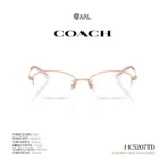 กรอบแว่นตา COACH รุ่น HC5207TD ทรง Oval กึ่งไร้ขอบ Titanium ดีไซน์บางเบา รับประกัน 2 ปี - Image 8