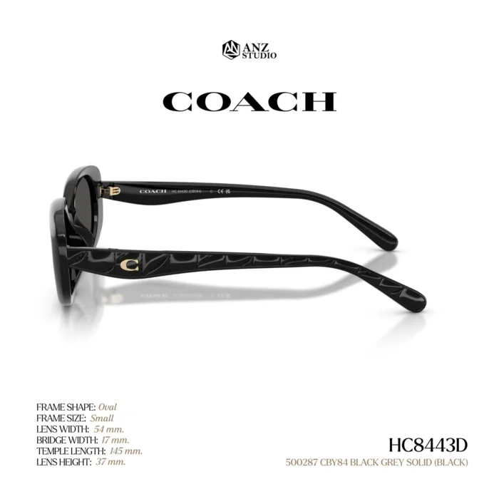 แว่นกันแดด COACH รุ่น HC8443D ทรง Oval ดีไซน์ Pillow Tabby รับประกัน 2 ปี - Image 9