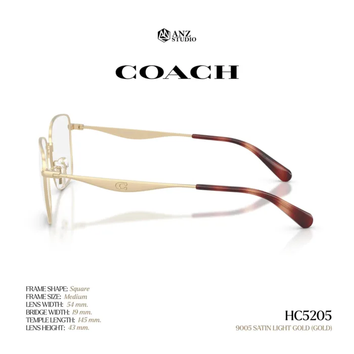 กรอบแว่นตา COACH รุ่น HC5205 ทรง Square โลหะดีไซน์เรียบหรู รับประกัน 2 ปี - Image 9