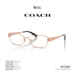 กรอบแว่นตา COACH รุ่น HC5201 ทรง Rectangle โลหะ ดีไซน์เรียบหรู รับประกัน 2 ปี - Image 3