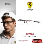กรอบแว่นตา FERRARI FZ7003 ทรง Rectangle ผู้ชาย Semi Rimless น้ำหนักเบา Ferrari