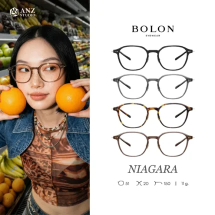 กรอบแว่นตา BOLON S/S 2026 รุ่น NIAGARA BJ5210 ทรง Oval น้ำหนักเบาพิเศษ ดีไซน์สปอร์ตเรียบหรู ของแท้ รับประกัน 1 ปี