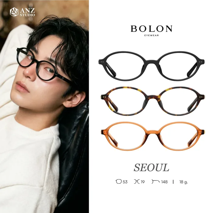 กรอบแว่นตา BOLON S/S 2026 รุ่น SEOUL BJ5213 ทรง Oval ดีไซน์เรียบหรู น้ำหนักเบา ของแท้ รับประกัน 1 ปี - Image 3