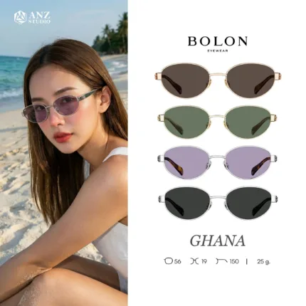 แว่นกันแดด BOLON S/S 2026 รุ่น GHANA BX7005 ทรง Oval ดีไซน์มินิมอลหรู น้ำหนักเบา ของแท้ รับประกัน 1 ปี