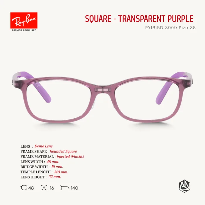 RayBan Junior RY1615D - กรอบแว่นตาสำหรับเด็ก SIZE 48 - Image 5