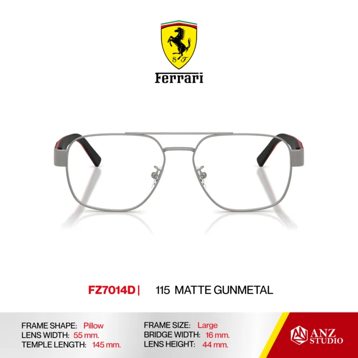 กรอบแว่นตา FERRARI FZ7014D ทรง Navigator Pillow ดีไซน์ Racing โลหะน้ำหนักเบา ของแท้รับประกัน 2 ปี - Image 8