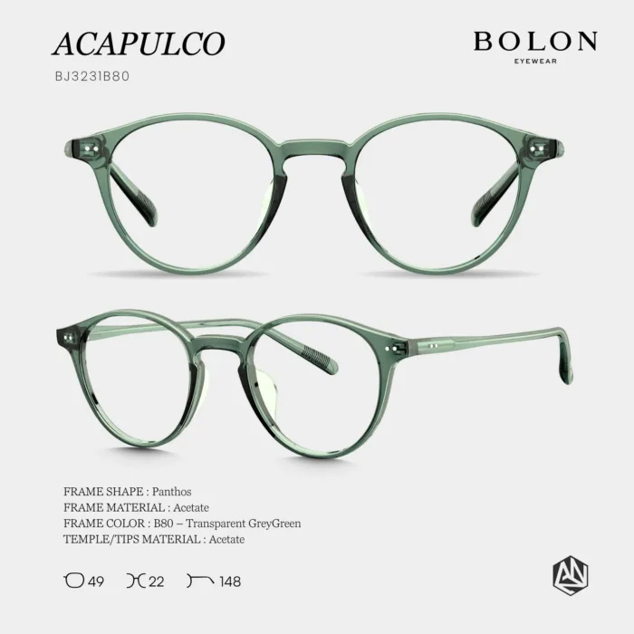 กรอบแว่นตา BOLON S/S 2026 รุ่น ACAPULCO BJ3231 ทรง Panthos คลาสสิก ใส่ได้ทุกวัน ของแท้ รับประกัน 1 ปี - Image 7