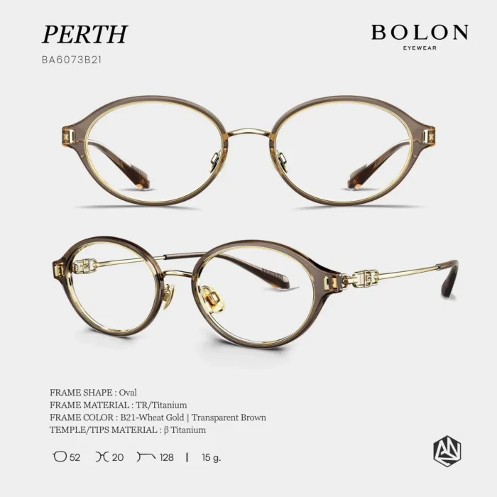 กรอบแว่นตา BOLON S/S 2026 รุ่น PERTH BA6073 ทรง Oval ดีไซน์เรียบหรู น้ำหนักเบาพิเศษ ของแท้ รับประกัน 1 ปี - Image 7