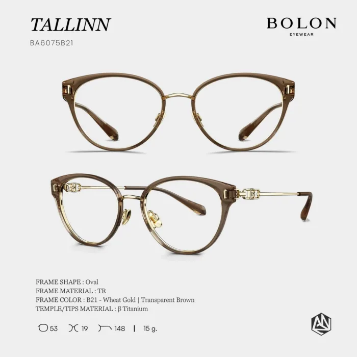 กรอบแว่นตา BOLON S/S 2026 รุ่น TALLINN BA6075 ทรง Cat-eye ดีไซน์เฉียบคม น้ำหนักเบาแข็งแรง ของแท้ รับประกัน 1 ปี - Image 7